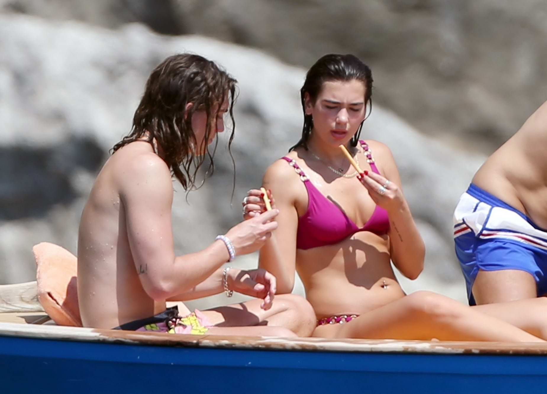 Dua Lipa In A Pink Bikini While Enjoying Summer Holiday In Capri Italy 26081715 8469
