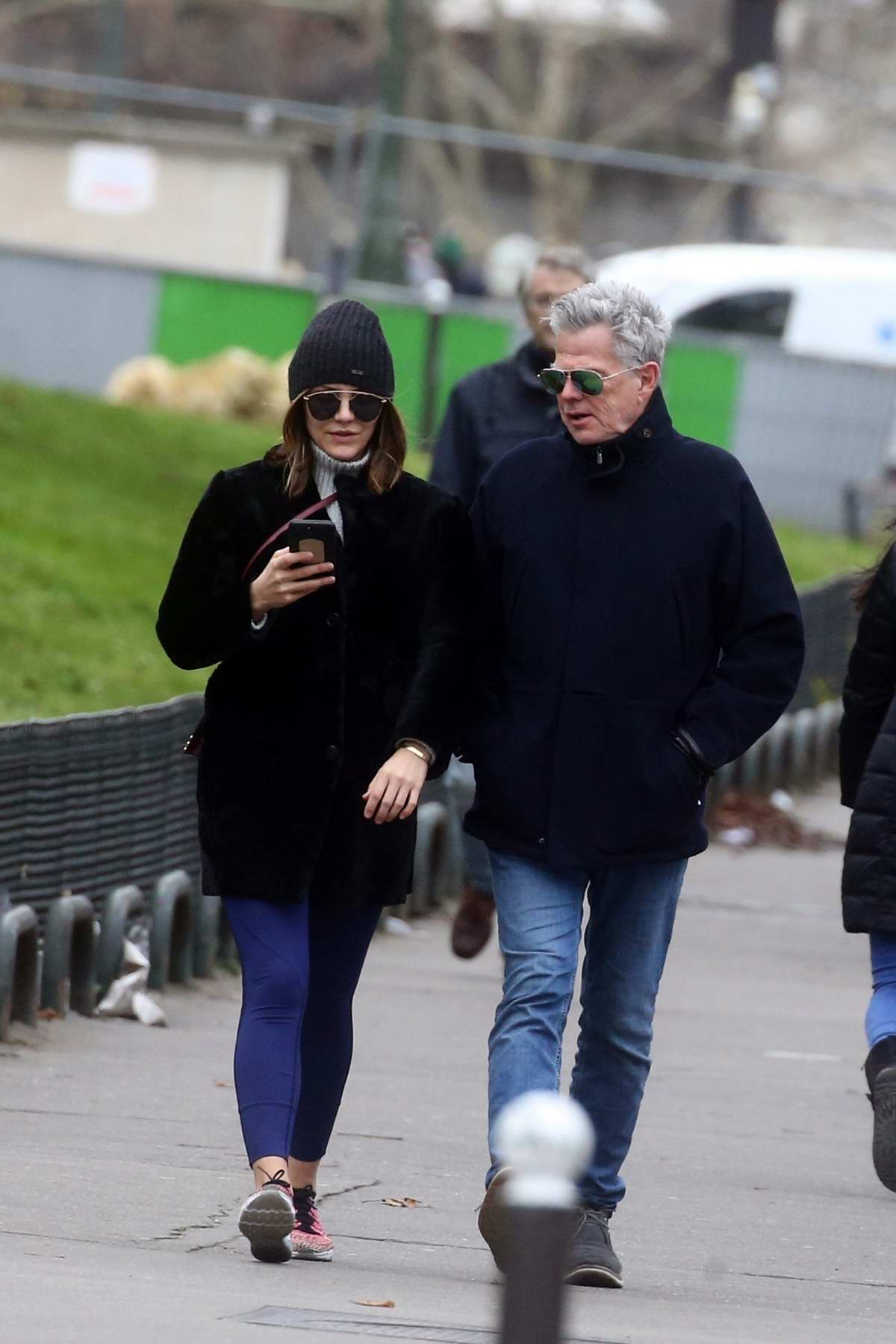katharine mcphee and david foster take a romantic stroll around the