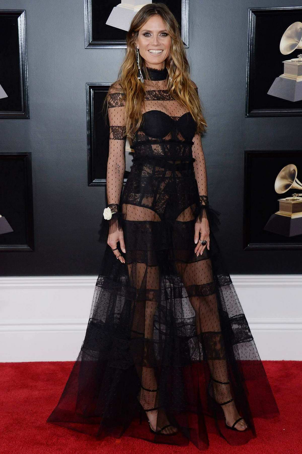 Heidi Klum attends the 60th Annual Grammy Awards at Madison Square