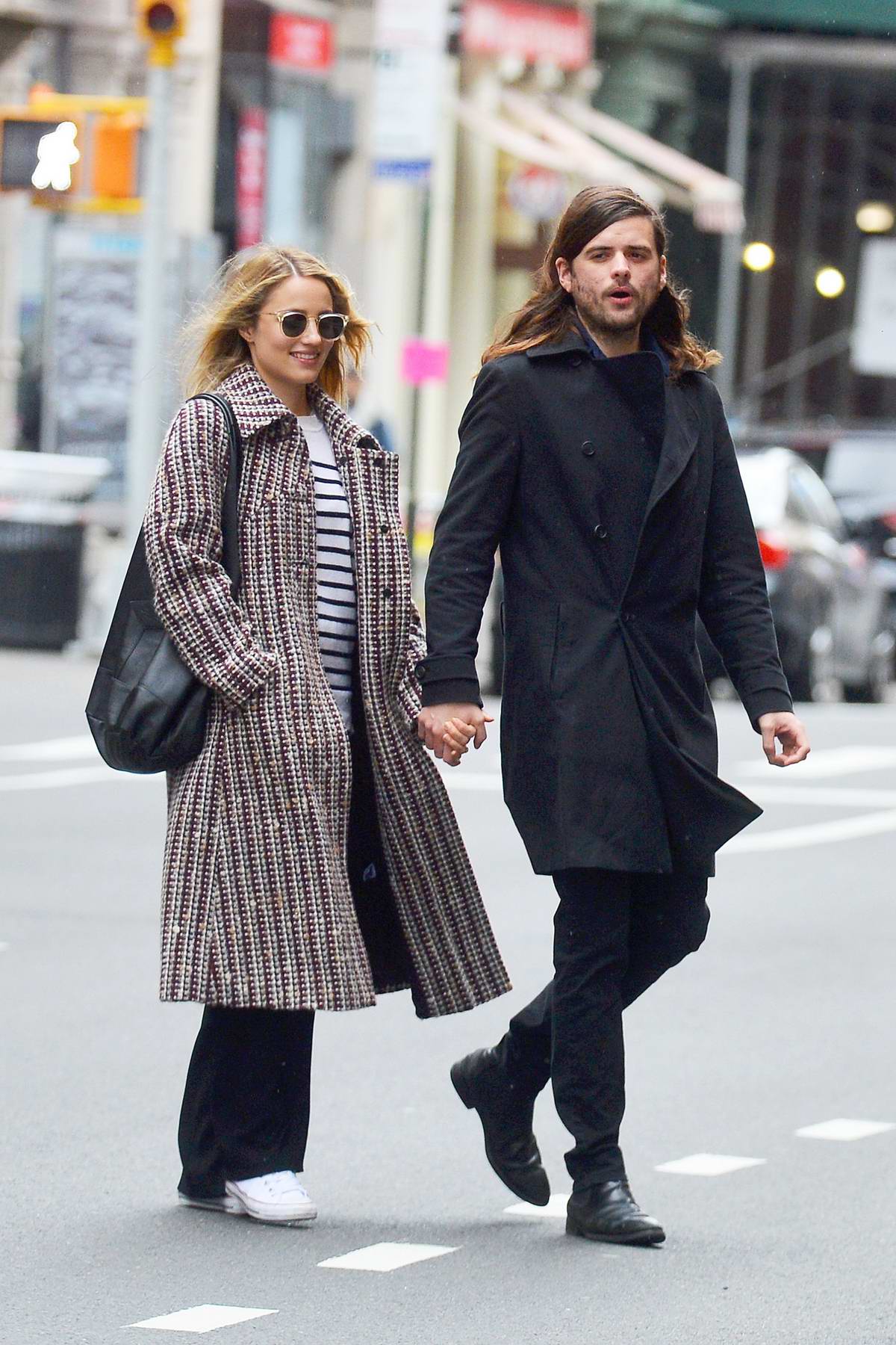 Dianna Agron and Winston Marshall are spotted on a stroll in New York City
