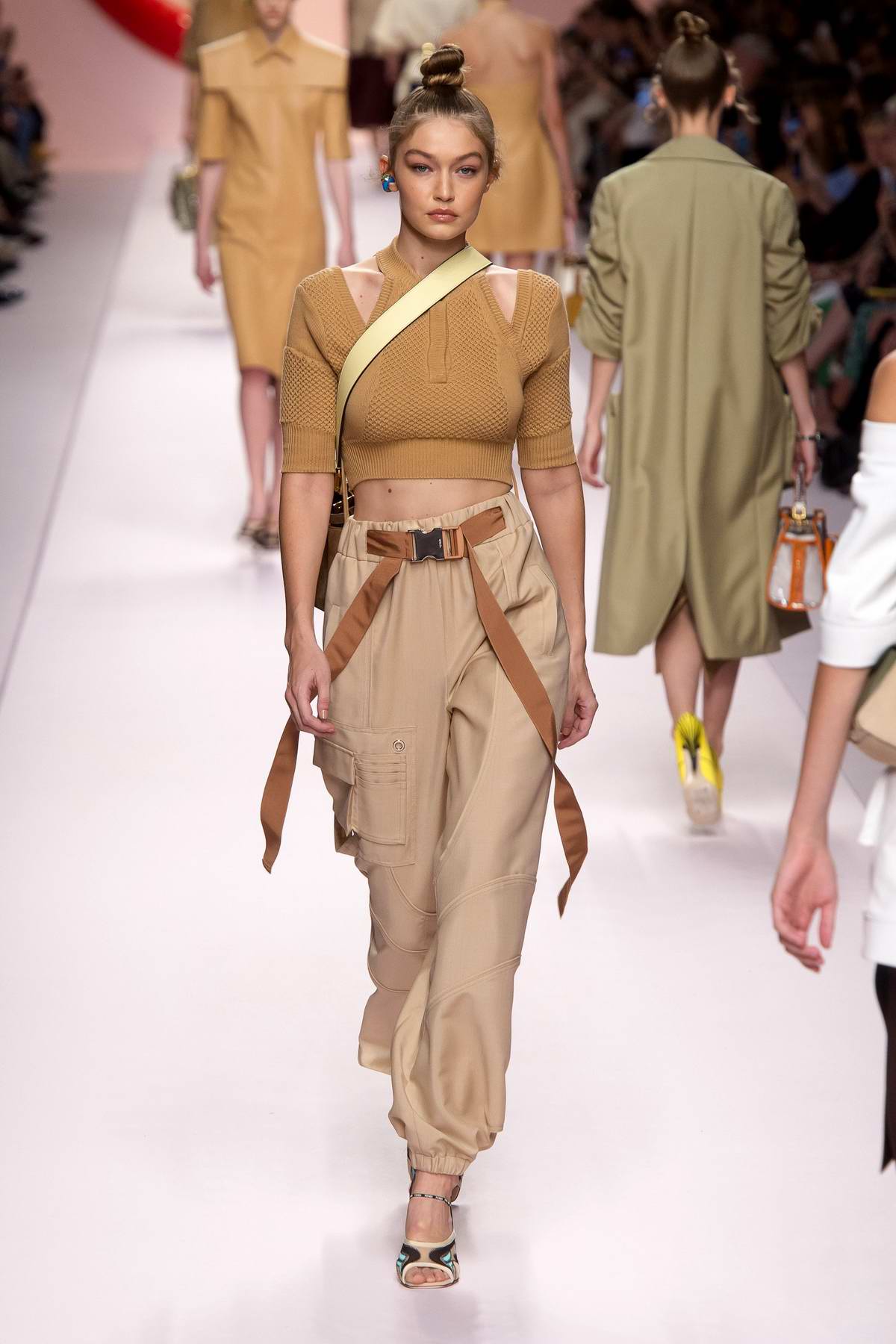 Gigi Hadid walks the runway for Fendi Fashion Show, Summer/Spring 2019