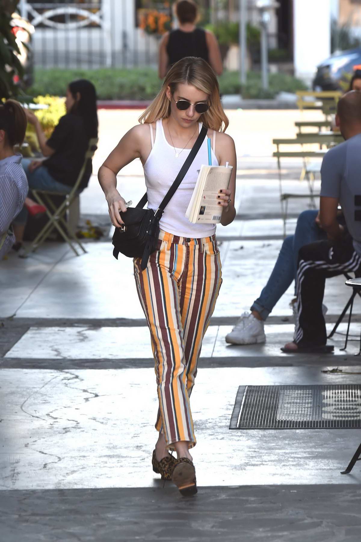 colorful striped jeans