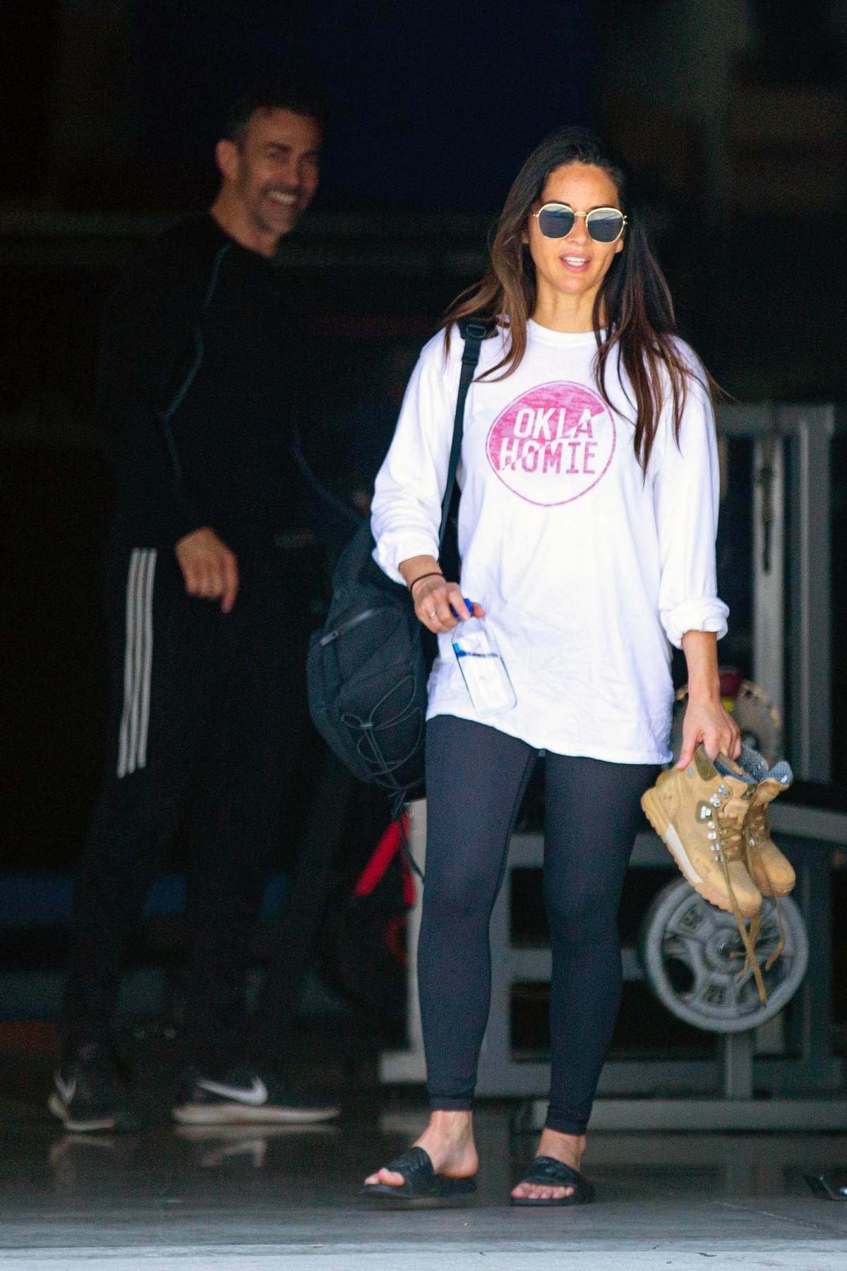 Olivia Munn Seen Leaving After A Workout Session At A Private Gym In