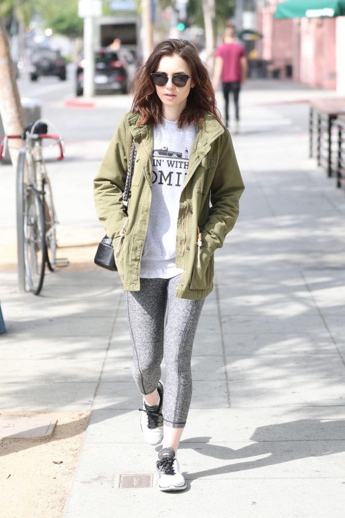 Lily Collins Leave a Gym in West Hollywood