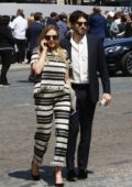 Elizabeth Olsen and her Boyfriend Robbie Arnett spotted on the street looking for their Car in Paris, France