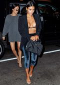 Kim Kardashian arriving at Milos for Dinner in New York