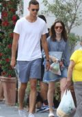 Lily Collins spotted out with a Mystery Man in Ischia, Italy