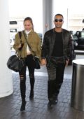 Chrissy Teigen and John Legend spotted at LAX Airport in Los Angeles