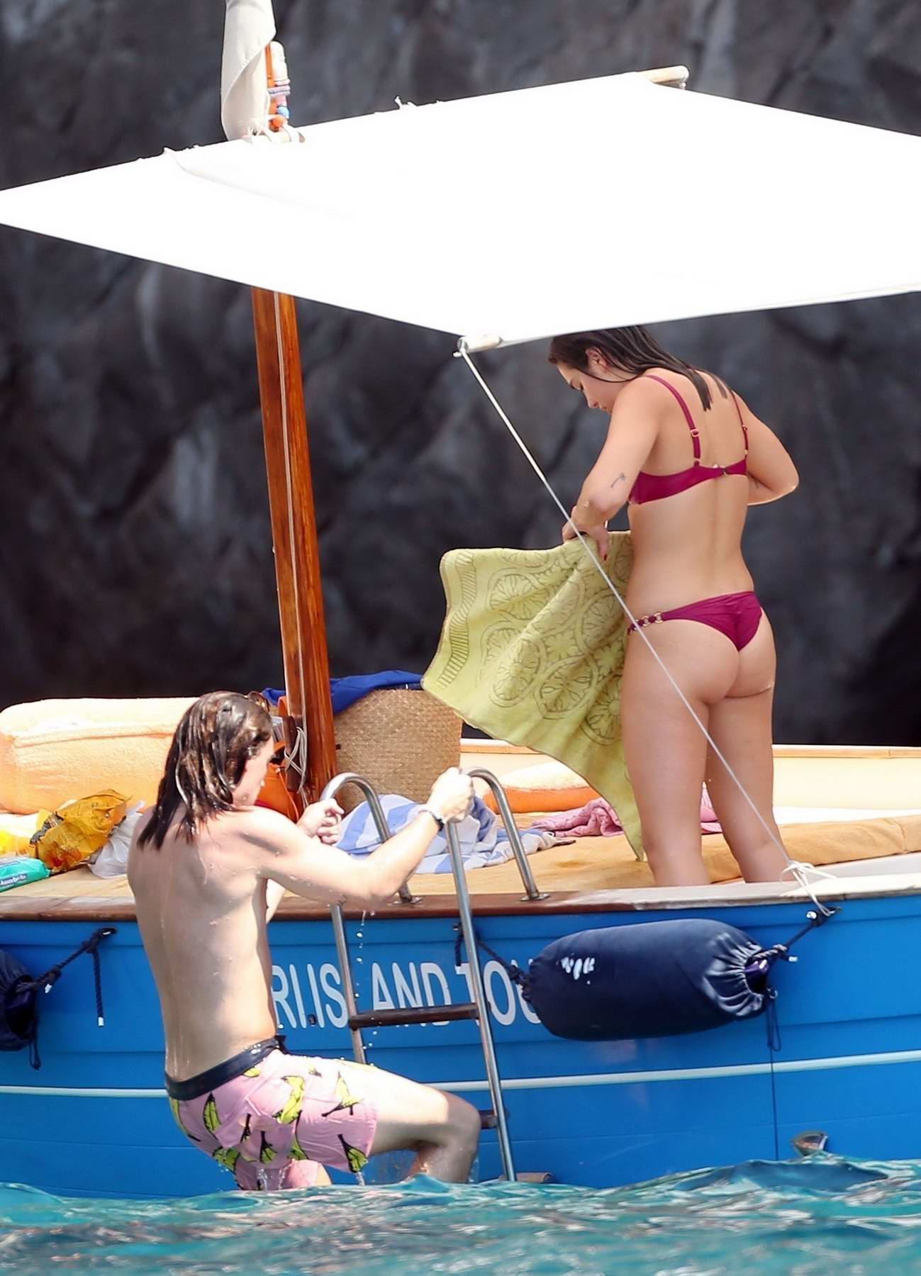 Dua Lipa In A Pink Bikini While Enjoying Summer Holiday In Capri Italy 2608172 6226