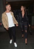 jessica shears and dom lever arrives at the smoke house cellar bar and  restaurant in manchester-071017_5