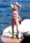Olivia Palermo in a Pink Bikini enjoying her time on holiday in Capri, Italy