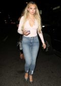 Corinne Olympios spotted with her friends after a night out at Nightingale Plaza in Hollywood, Los Angeles