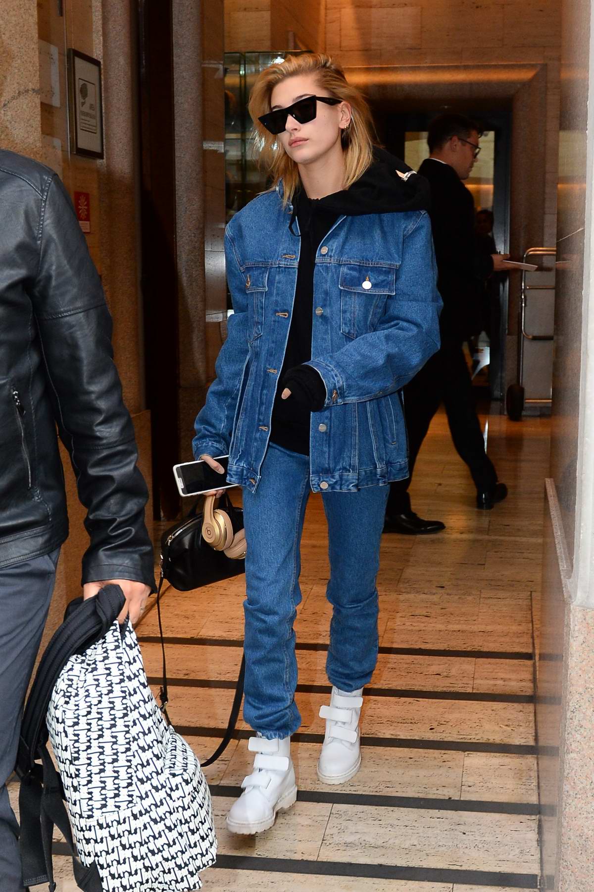 Hailey Baldwin is spotted out and about during Milan Fashion Week in Milan
