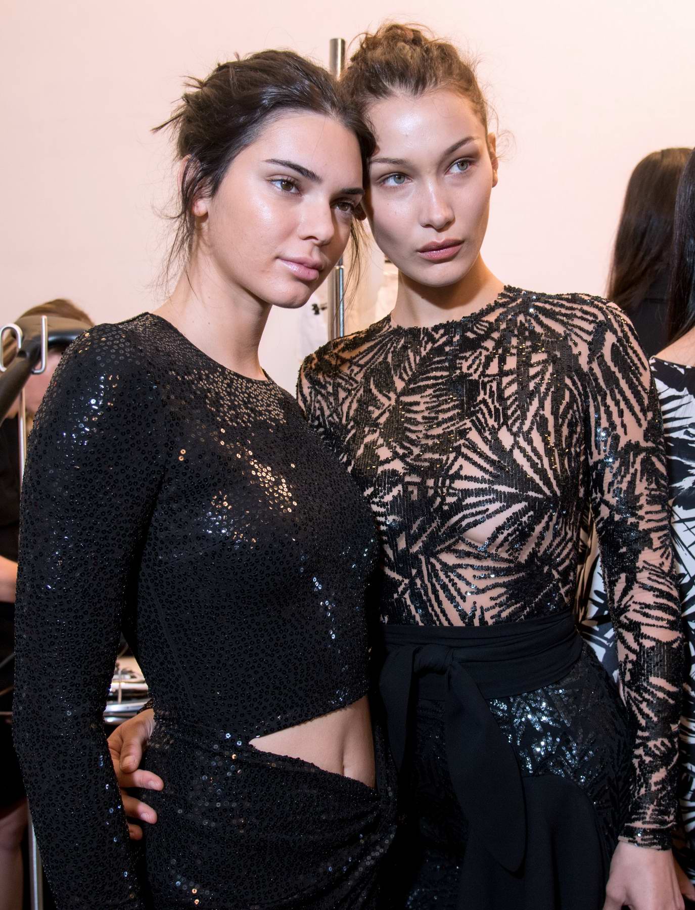 kendall jenner and bella hadid backstage at the michael kors show ...