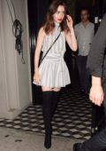 Lily Collins spotted leaving Craigs Restaurant after having dinner in Los Angeles