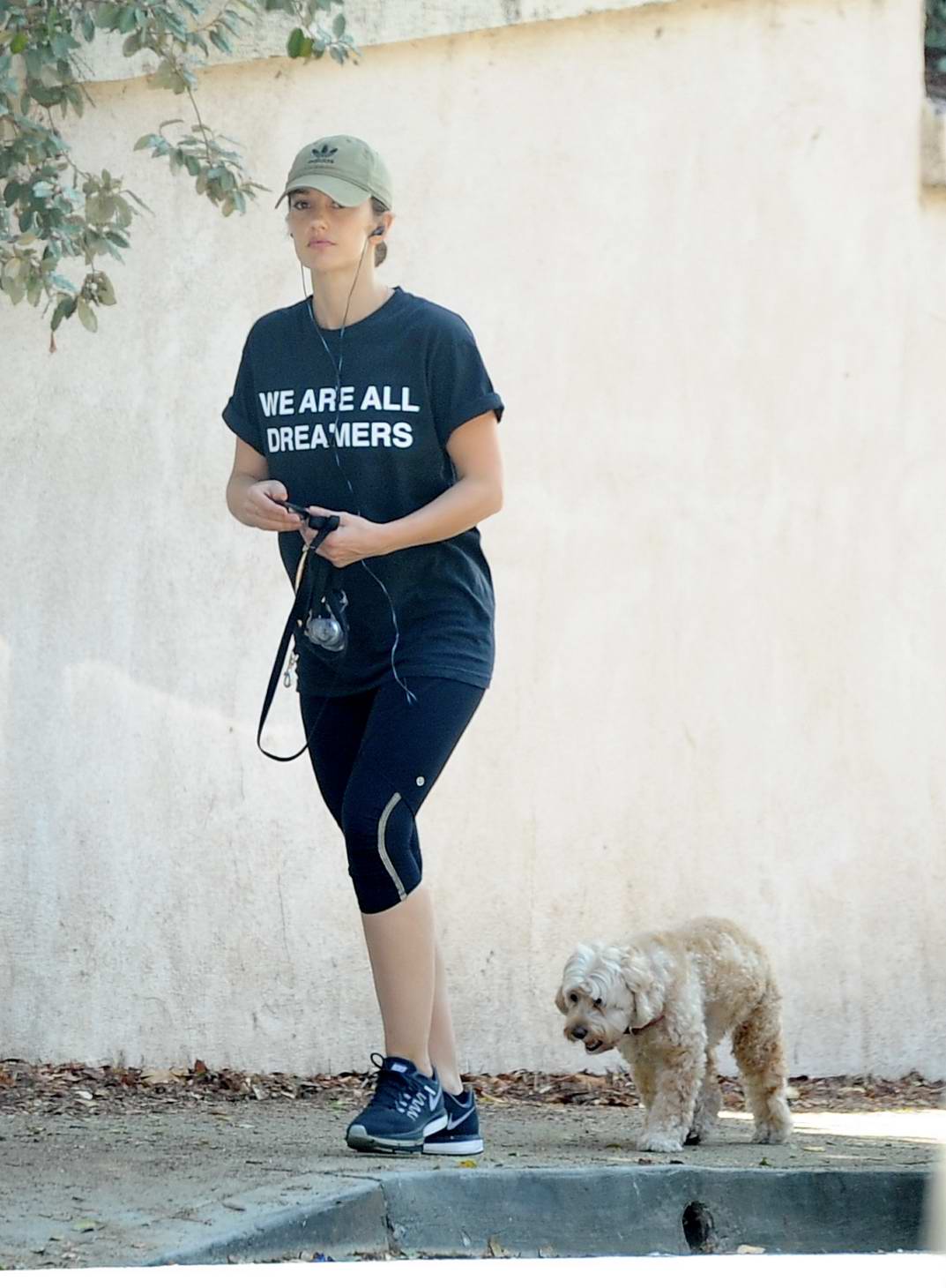 Minka Kelly takes her dogs to the dog park in Hollywood, Los Angeles