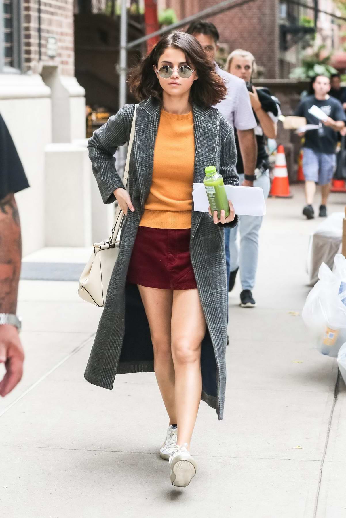 Selena Gomez Handbags on Movie Set September 2017
