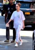 Selena Gomez steps out for coffee wearing all white in New York