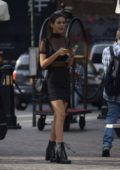 Victoria Justice rocks a see through top while heading to Fashion
