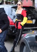 Candice Swanepoel steps out in colorblock sweatsuit for lunch in New York City