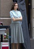 Felicity Jones on set of her new film 'On the Basis of Sex' in Montreal, Canada