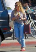 Hilary Duff steps out for a fresh pressed juice and coffee in Studio City, Los Angeles