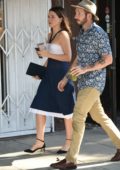 Sophia Bush stops by Alfreds Coffee with a friend in Los Angeles