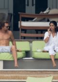 Camila Alves and Matthew McConaughey are spotted relaxing by the pool in Miami