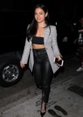 Inanna Sarkis wears a grey blazer jacket as she heads to Catch restaurant in West Hollywood, Los Angeles