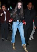 Sofia Carson spotted while leaving MTV's TRL in New York