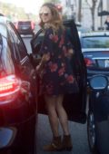 Stacy Keibler makes a quick exit from Cafe Gratitude in Beverly Hills, Los Angeles