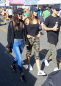 Victoria Justice, Madison Reed and Pierson Fode shopping at Farmers Market in Studio City, Los Angeles