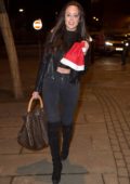 Charlotte Crosby enjoys Christmas eve drinks with friends at Tonic Bar in Sunderland, UK