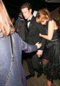 Lily James and Matt Smith leaving Golden Globes after-party at Poppy in West Hollywood, Los Angeles