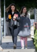 Sophia Bush makes a visit to local fashion studio in West Hollywood, Los Angeles