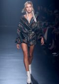 Hailey Baldwin walks for the Zadig & Voltaire Show, Fall Winter 2018 during New York Fashion Week in New York City