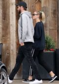 Miley Cyrus and Liam Hemsworth spotted at Vintage Grocers while shopping groceries in Malibu, California