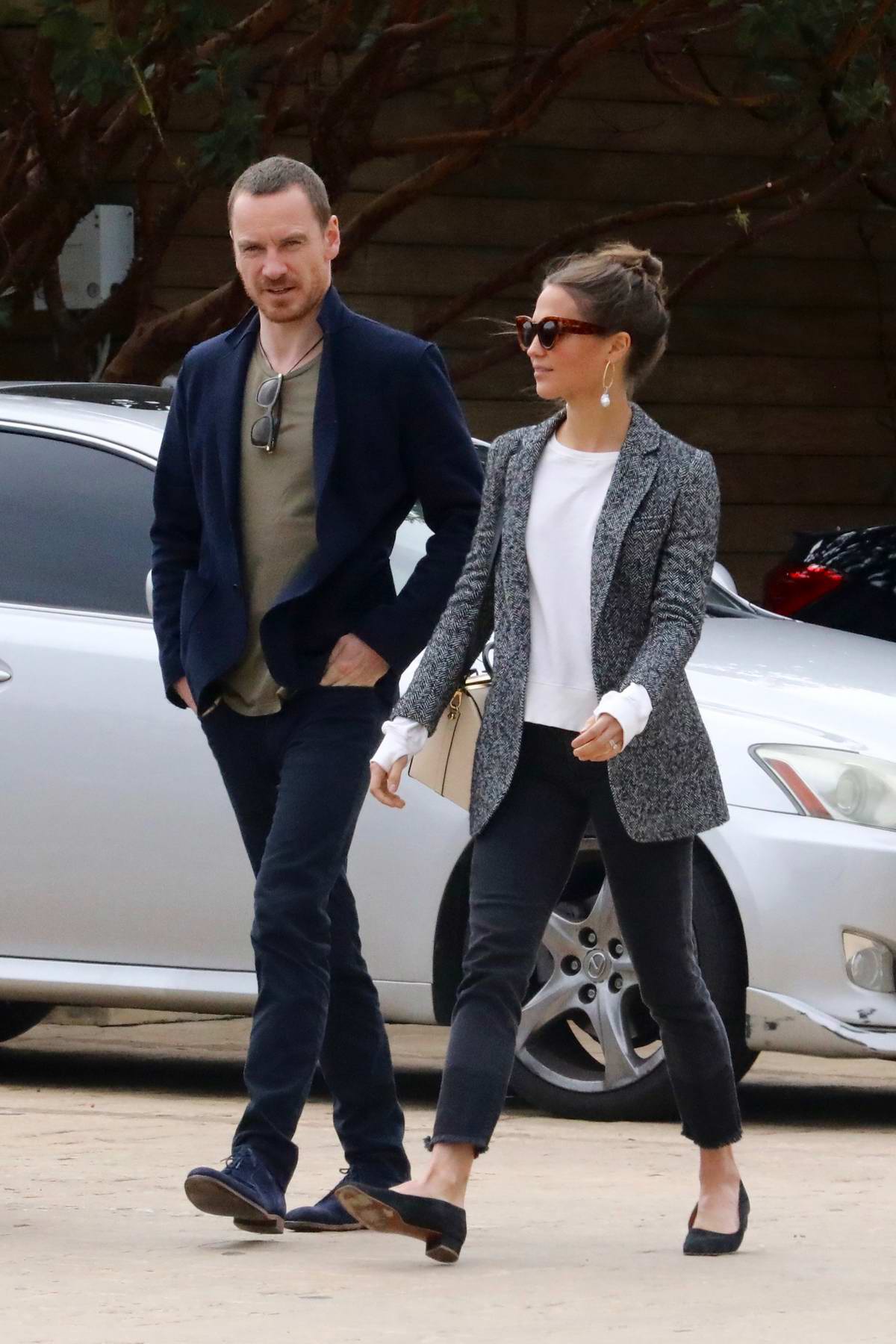 Michael Fassbender and Alicia Vikander were spotted on their way to a casual  lunch at private members' club Soho House in West Hollywood on Friday  afternoon. Photos - Quintessential British and Irish