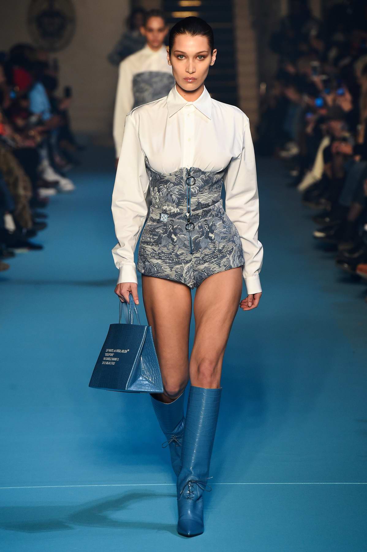 Model Grace Valentine walks on the runway at the Louis Vuitton