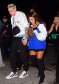 Ariana Grande and Pete Davidson arrives to her VMA 2018 after party concert at Irving Plaza in New York City