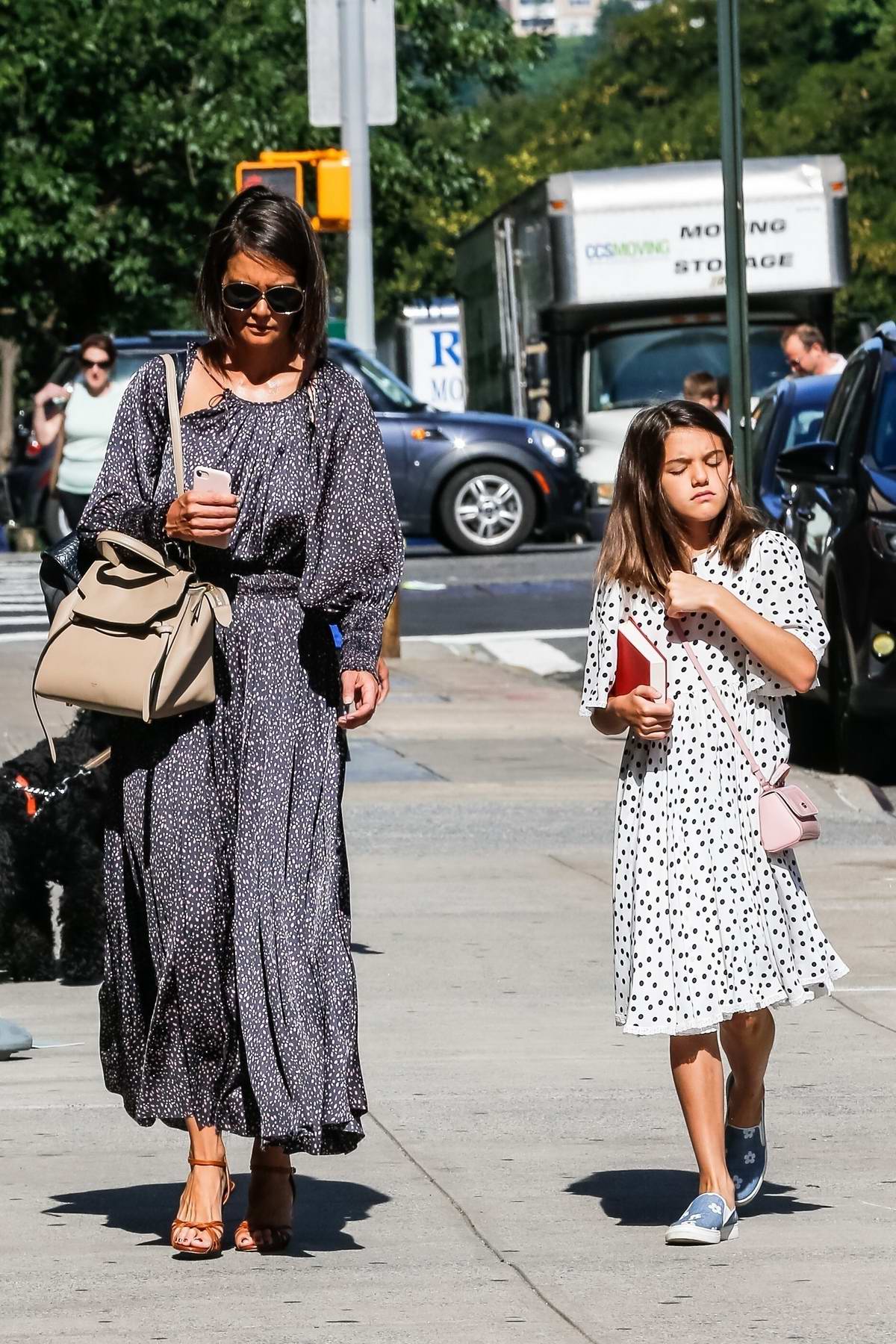 Katie Holmes And Daughter Suri Cruise Take A Walk After Breakfast In Soho New York City
