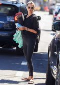 Alessandra Ambrosio leaves her morning yoga session at YogaWorks in Santa Monica, California