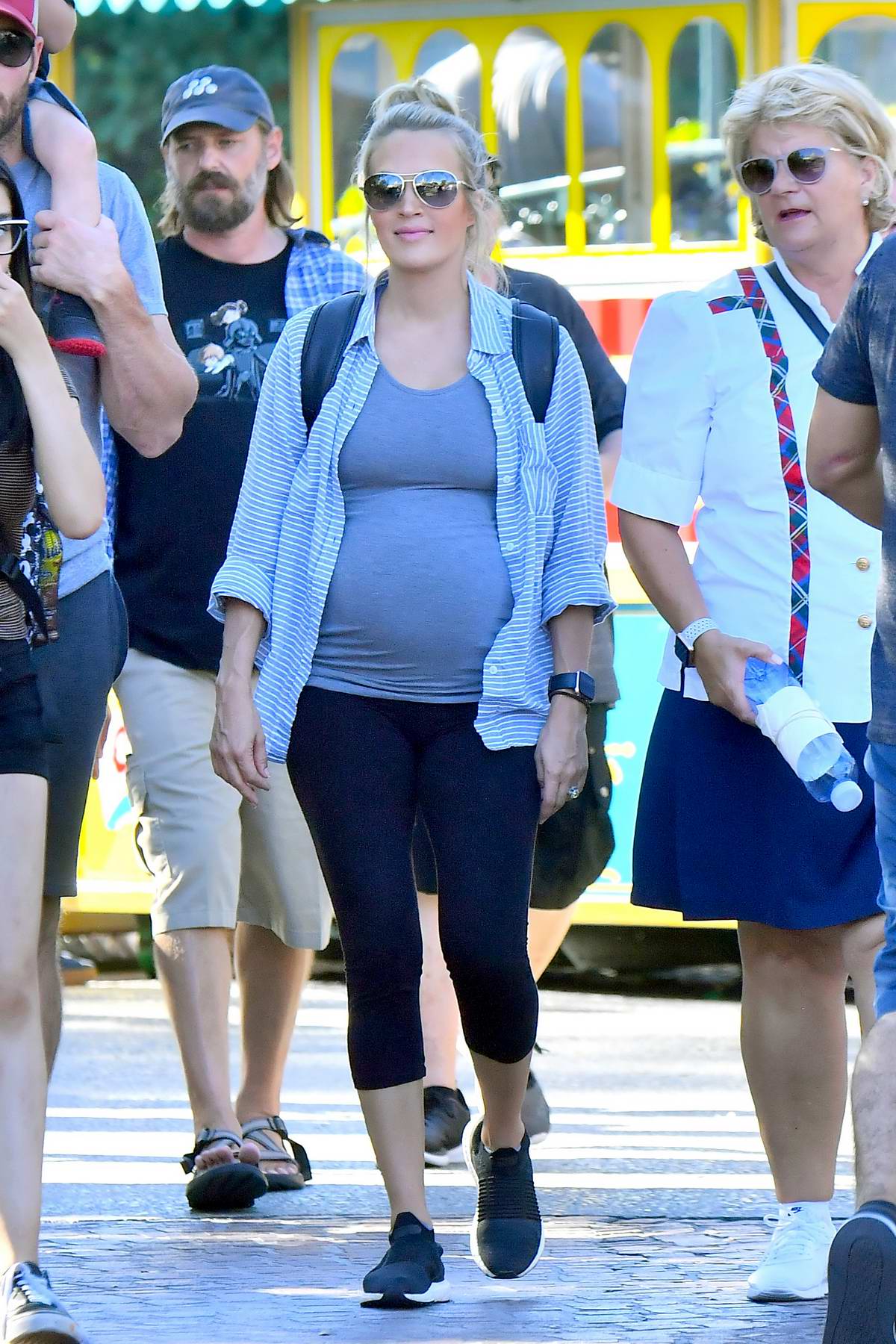 Carrie Underwood spends a day with her family at Disneyland in