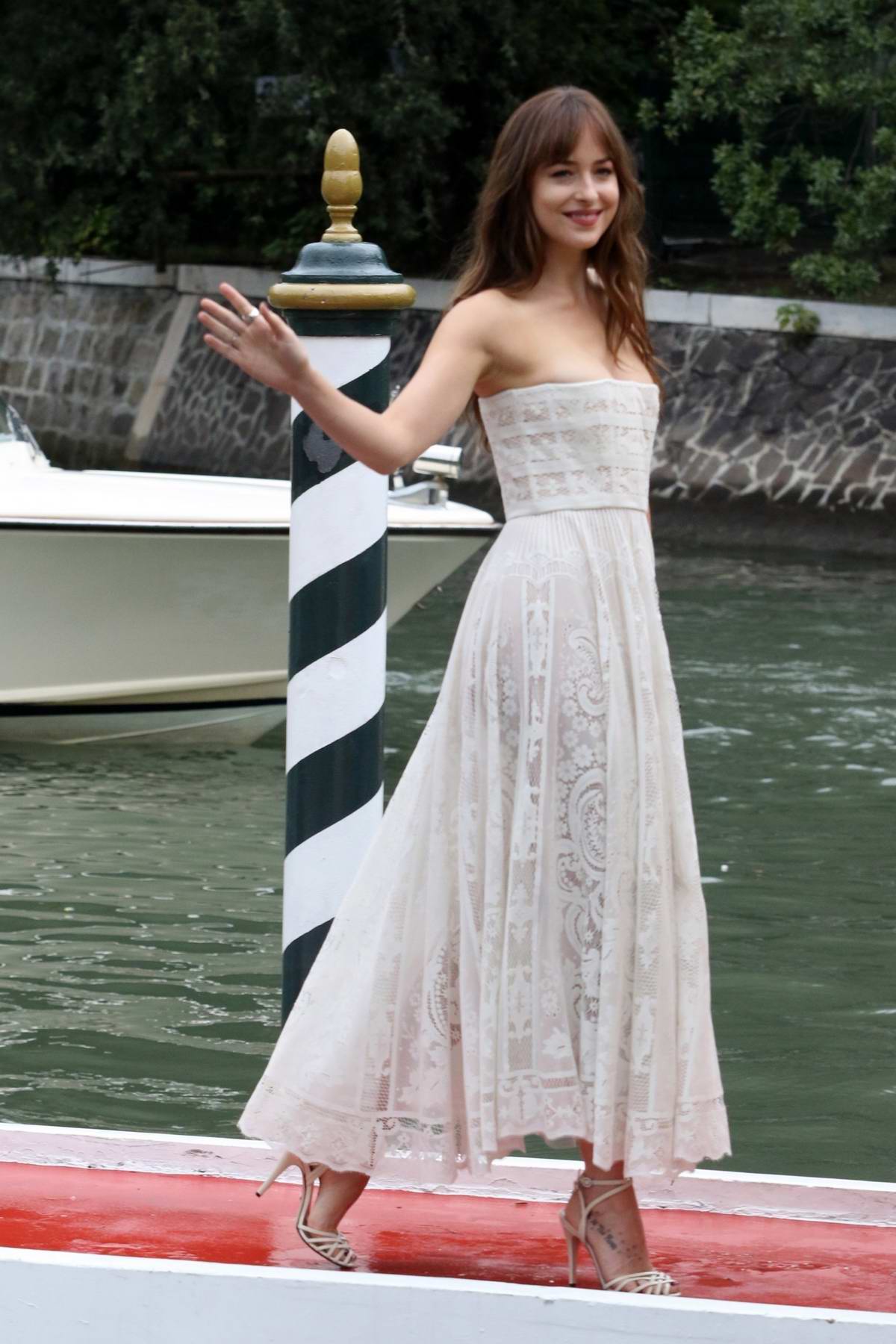 Dakota Johnson Seen Arriving At Hotel Excelsior During 75th Venice Film Festival In Venice 