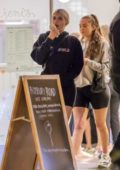 Kylie Jenner wore a black hoodie and tight shorts as she enjoyed some ice cream with Anastasia Karanikolaou in Calabasas, California