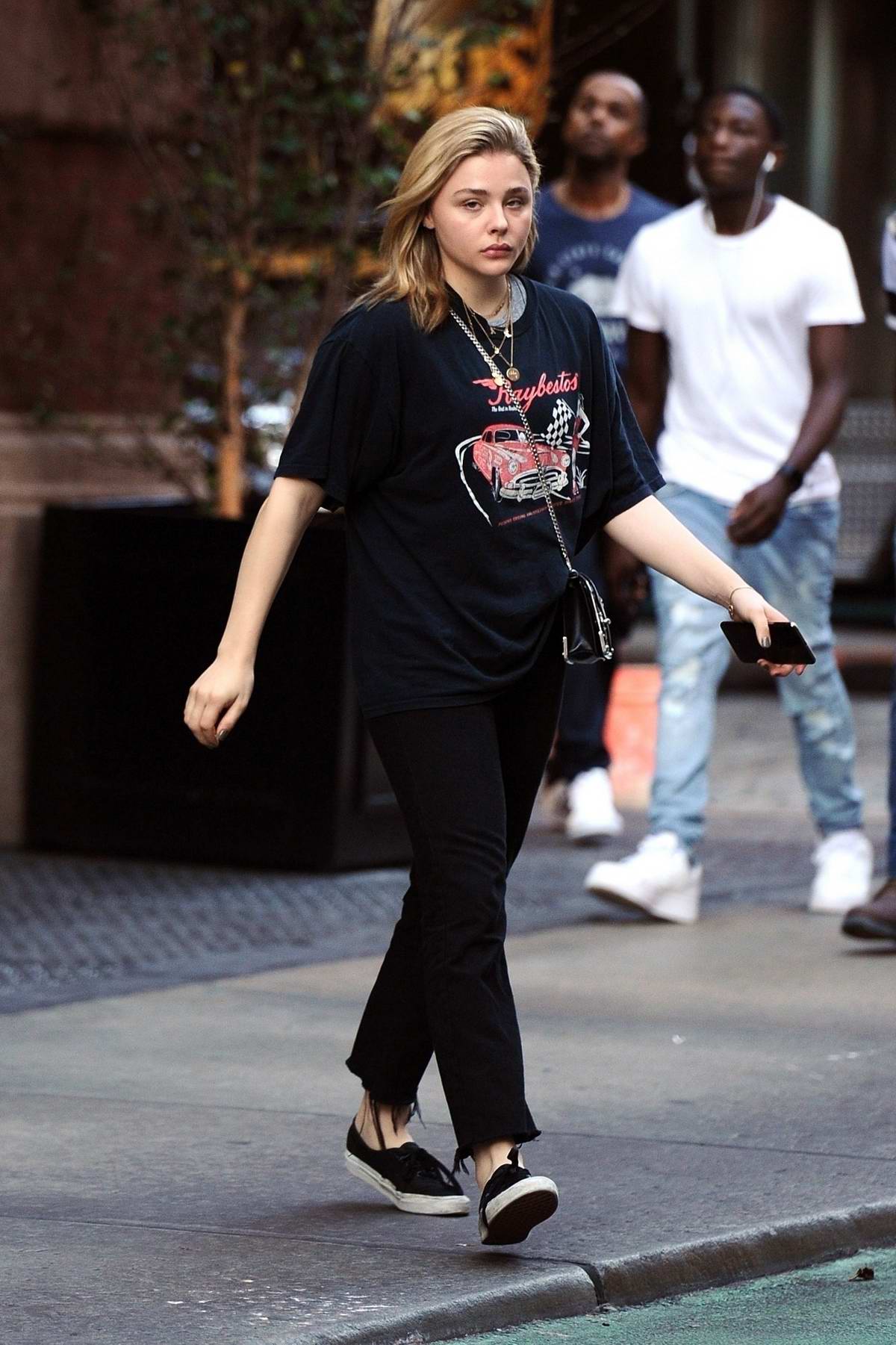 Chloe Grace Moretz opts for a casual look while out in SoHo, New York City