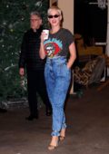 Katy Perry wears a Lionel Richie t-shirt while exiting Kelly and Ryan Show in New York City
