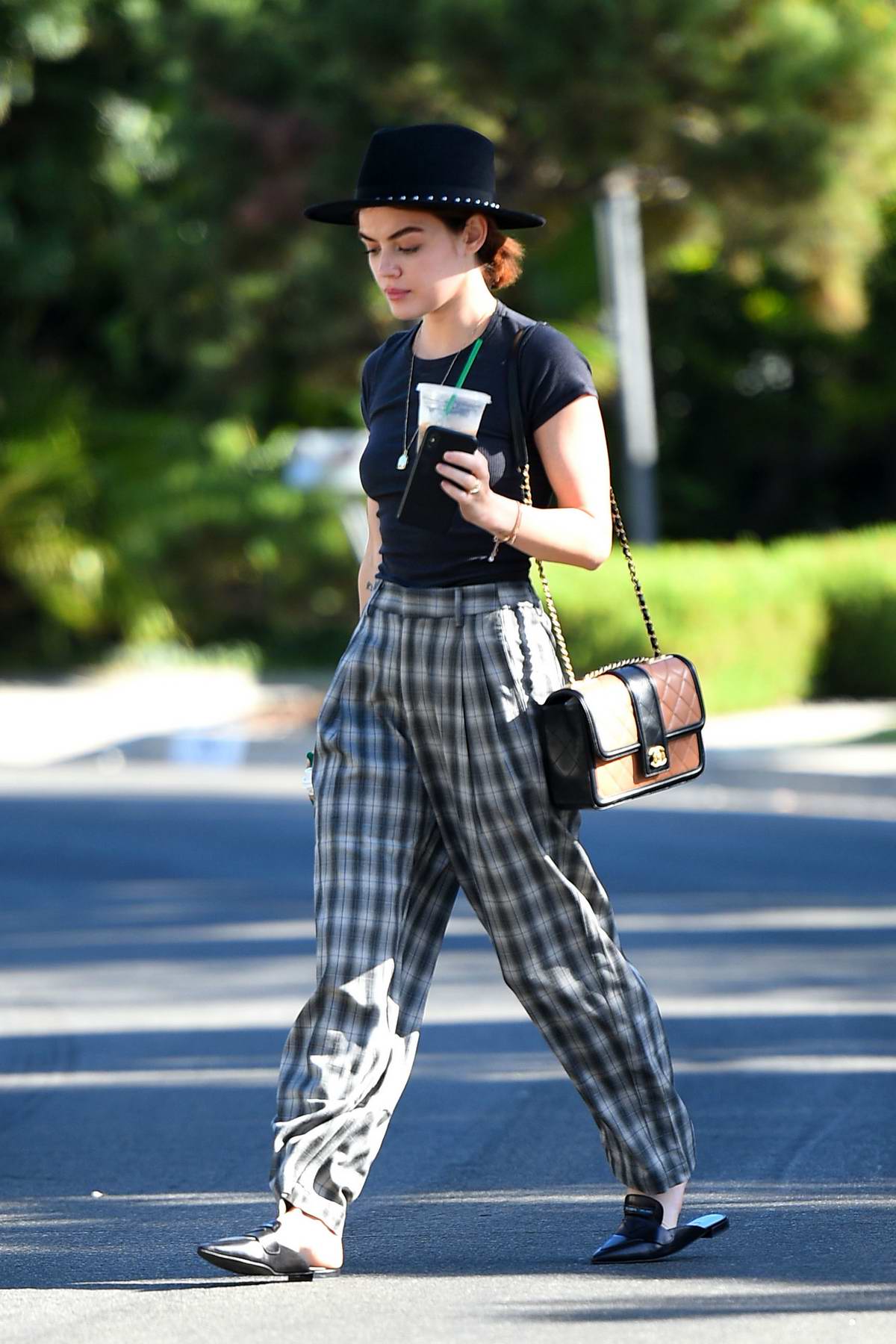 Clare V. Grande Fanny Pack worn by Lucy Hale in Los Angeles on