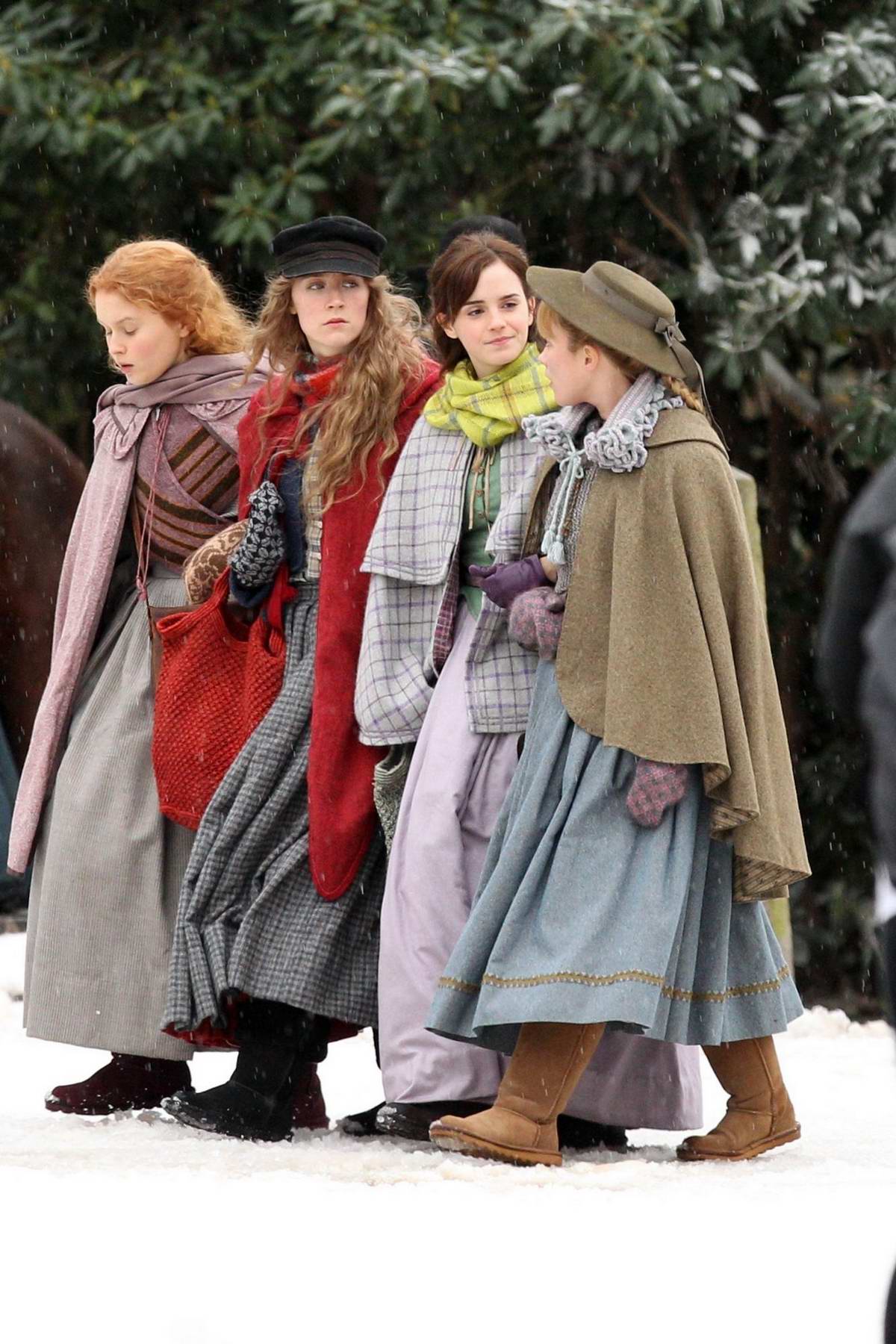 Emma Watson and Saoirse Ronan seen on the set of 'Little ...