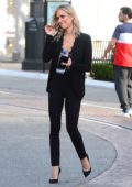 Kristin Cavallari looks great in a black suit at the Uncommon James pop up shop in West Hollywood, Los Angeles